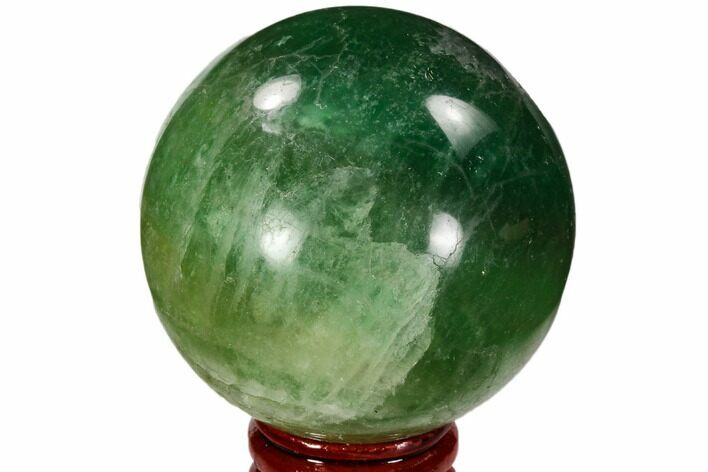 Polished Green Fluorite Sphere - Madagascar #106292